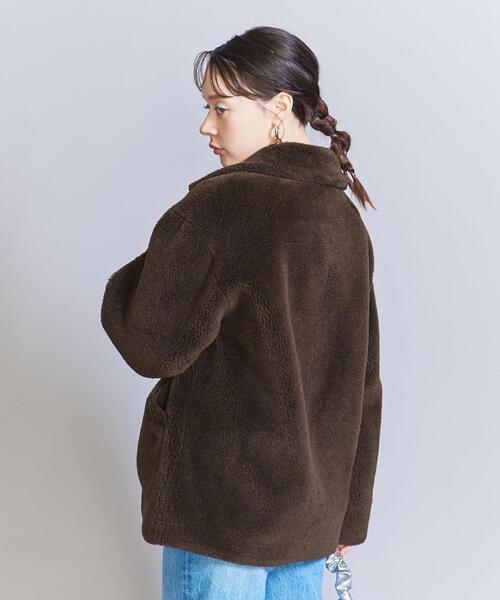 BEAUTY&YOUTH UNITED ARROWS（ビューティーアンドユースユナイテッドアローズ）の「フェイクムートン リバーシブル ボア ブルゾン（ブルゾン・レディース・ダークブラウン・M/S）」の7枚目の写真