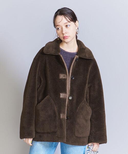 BEAUTY&YOUTH UNITED ARROWS（ビューティーアンドユースユナイテッドアローズ）の「フェイクムートン リバーシブル ボア ブルゾン（ブルゾン・レディース・ダークブラウン・M/S）」の8枚目の写真