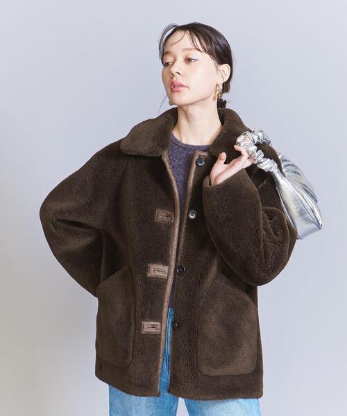 BEAUTY&YOUTH UNITED ARROWS（ビューティーアンドユースユナイテッドアローズ）の「フェイクムートン リバーシブル ボア ブルゾン（ブルゾン・レディース・ダークブラウン・M/S）」の9枚目の写真