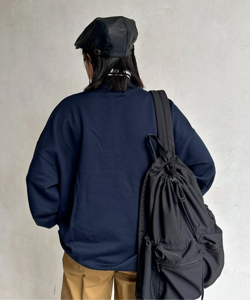 CPCM(シーピーシーエム)の「クマ刺繍ラインハーフジップ裏毛プルオーバー(スウェット・レディース・ネイビー/グレー/オフホワイト・F)」の19枚目の写真