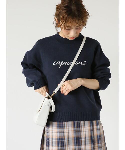 Lugnoncure(ルノンキュール)の「ジャカードロゴプルオーバーニット(ニット/セーター・レディース・ベージュ/グレー/ネイビー・F)」の3枚目の写真