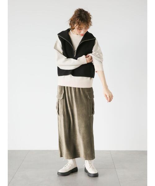 Lugnoncure(ルノンキュール)の「ジャカードロゴプルオーバーニット(ニット/セーター・レディース・ベージュ/グレー/ネイビー・F)」の6枚目の写真