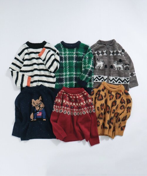 BREEZE（ブリーズ）の「【リンク】ノルディックニット（ニット/セーター・キッズ・レッド/ネイビー・100/120/140/90）」の5枚目の写真