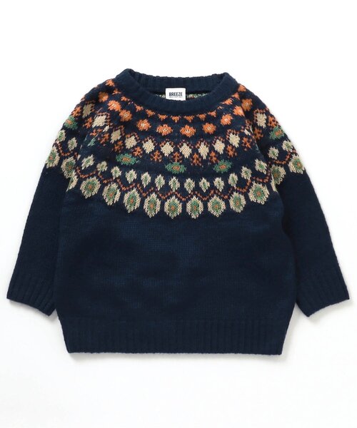BREEZE（ブリーズ）の「【リンク】ノルディックニット（ニット/セーター・キッズ・レッド/ネイビー・100/120/140/90）」の6枚目の写真