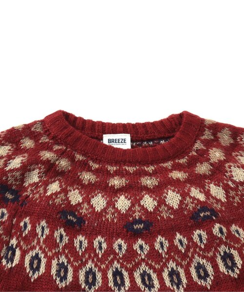BREEZE（ブリーズ）の「【リンク】ノルディックニット（ニット/セーター・キッズ・レッド/ネイビー・100/120/140/90）」の9枚目の写真