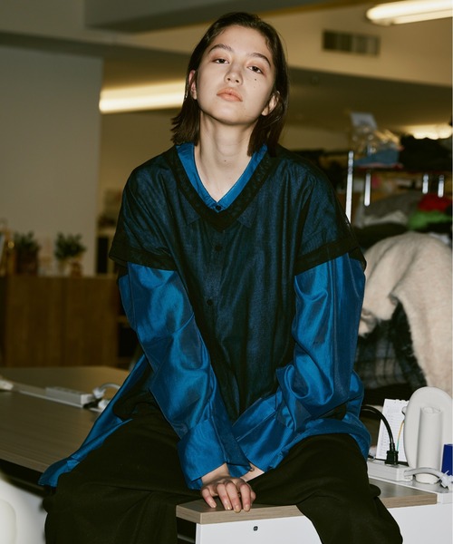 Utusiyo（ウツシヨ）の「vest 薄葉（Tシャツ/カットソー・メンズ・ブラック/グレー・FREE）」の2枚目の写真