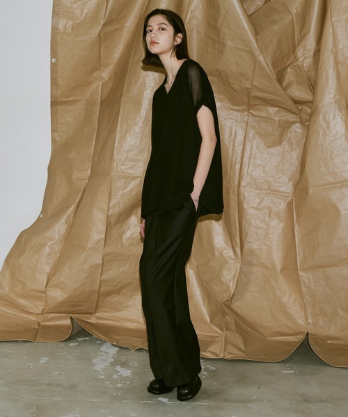 Utusiyo（ウツシヨ）の「vest 薄葉（Tシャツ/カットソー・メンズ・ブラック/グレー・FREE）」の5枚目の写真