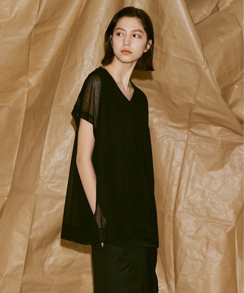 Utusiyo（ウツシヨ）の「vest 薄葉（Tシャツ/カットソー・メンズ・ブラック/グレー・FREE）」の6枚目の写真