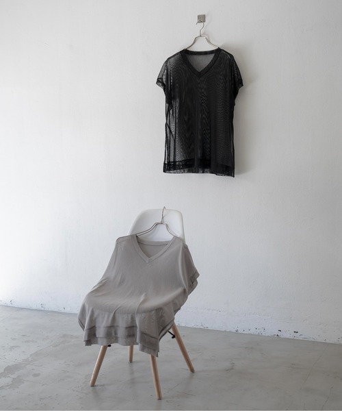 Utusiyo（ウツシヨ）の「vest 薄葉（Tシャツ/カットソー・メンズ・ブラック/グレー・FREE）」の17枚目の写真