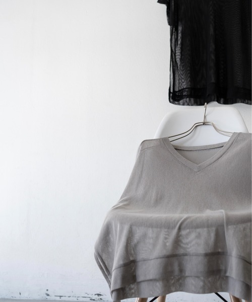 Utusiyo（ウツシヨ）の「vest 薄葉（Tシャツ/カットソー・メンズ・ブラック/グレー・FREE）」の18枚目の写真