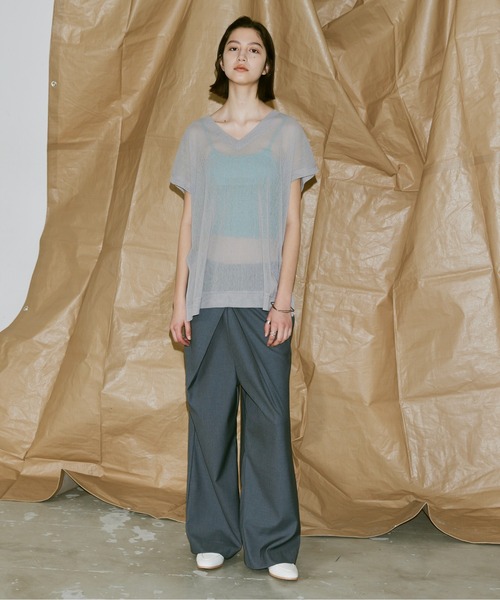 Utusiyo（ウツシヨ）の「vest 薄葉（Tシャツ/カットソー・メンズ・ブラック/グレー・FREE）」の8枚目の写真