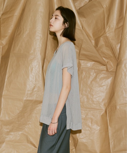 Utusiyo（ウツシヨ）の「vest 薄葉（Tシャツ/カットソー・メンズ・ブラック/グレー・FREE）」の9枚目の写真