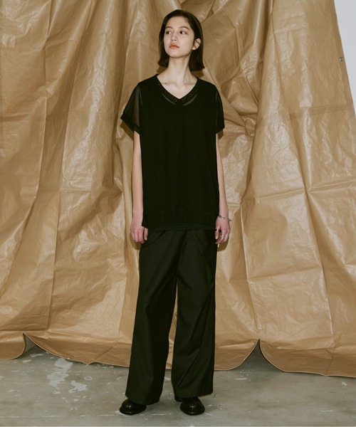 Utusiyo（ウツシヨ）の「vest 薄葉（Tシャツ/カットソー・メンズ・ブラック/グレー・FREE）」の4枚目の写真