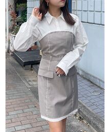 MURUA | シャツドッキングミニワンピース(ワンピース)