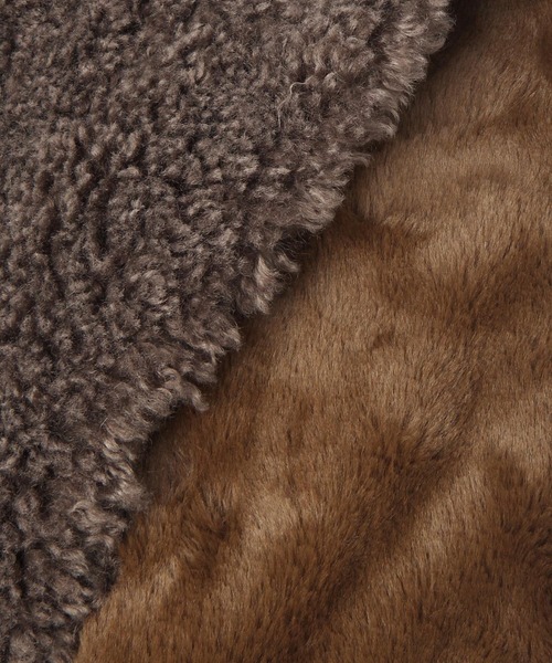 LOWRYS FARM（ローリーズファーム）の「リバーシブルボアマフラー 980735（マフラー・レディース・ブラウン/ブルー/ホワイト・FREE）」の14枚目の写真