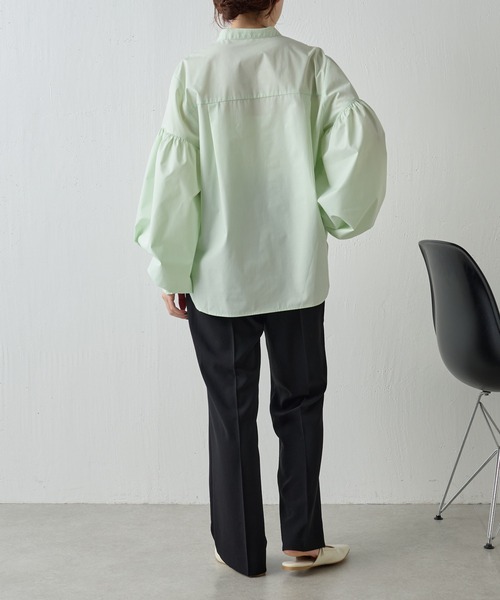 COLLAGE GALLARDAGALANTE（コラージュガリャルダガランテ）の「ジャージストレートパンツ/セットアップ可（スラックス・レディース・ブラック/ベージュ/ネイビー・0/1）」の10枚目の写真