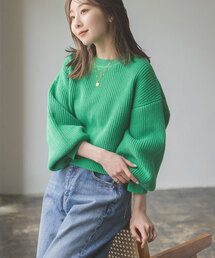 Noble | 片畦バックオープンニット(ニット/セーター)
