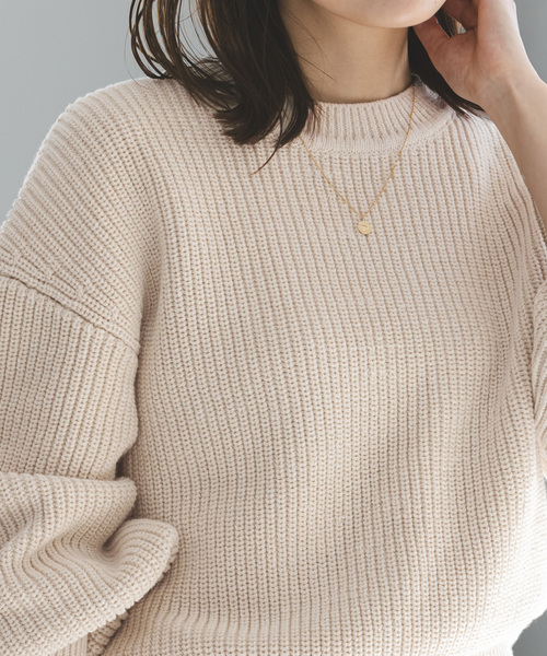 Noble（ノーブル）の「片畦バックオープンニット（ニット/セーター