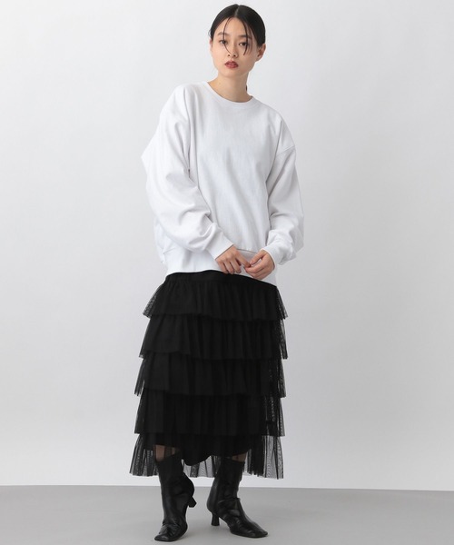 A part by(アパートバイ)の「【コラボ】AOR*A part byロゴスウェット(スウェット・レディース・ライトグレー/オフホワイト・FREE)」の20枚目の写真