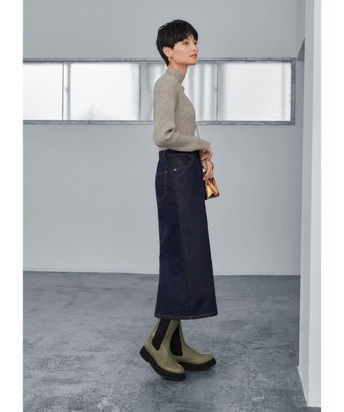 STYLE DELI（スタイルデリ）の「デニム生地ペンシルスカート（デニムスカート・レディース・ネイビー・M）」の3枚目の写真