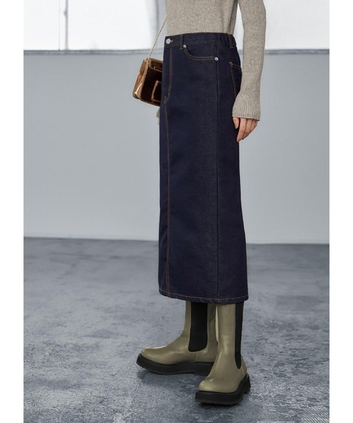 STYLE DELI（スタイルデリ）の「デニム生地ペンシルスカート（デニムスカート・レディース・ネイビー・M）」の9枚目の写真