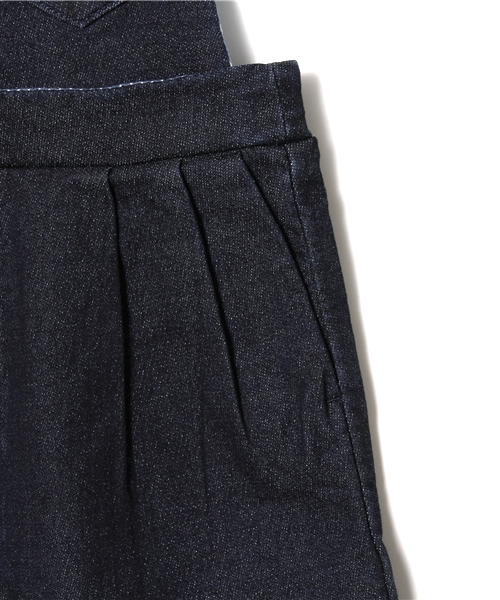 MNEMOSYNE / KID'S（ミネモシュネ）の「【MNEMOSYNE】デニムサロペット（サロペット/オーバーオール・キッズ・インディゴブルー/サックスブルー・120/105/90）」の8枚目の写真
