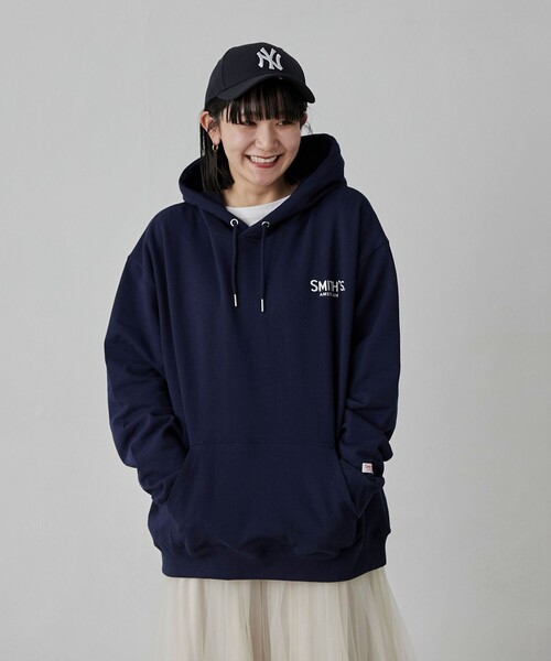 SMITH'S（スミス）の「SMITH'S（スミス）別注ロゴ刺繍パーカー（パーカー・メンズ・オフホワイト/グレー/ネイビー・S/M/L/XL）」の13枚目の写真