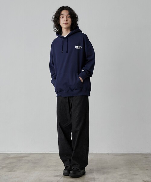 SMITH'S（スミス）の「SMITH'S（スミス）別注ロゴ刺繍パーカー（パーカー・メンズ・オフホワイト/グレー/ネイビー・S/M/L/XL）」の16枚目の写真