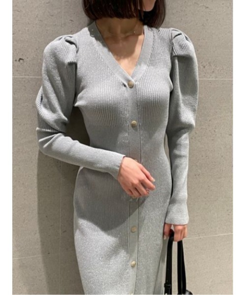 SNIDEL（スナイデル）の「フロントボタンニットワンピース