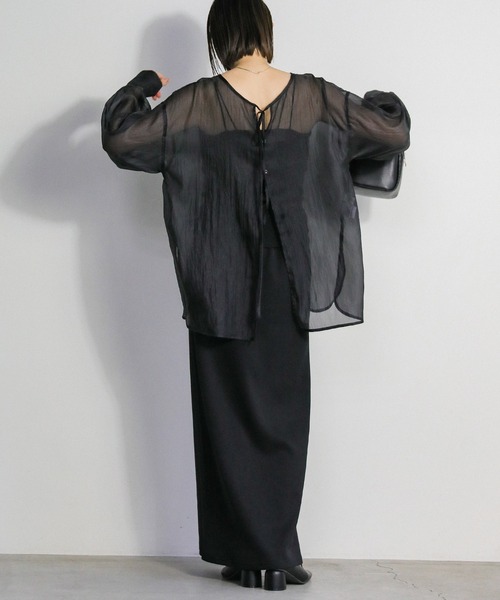 オーガンジー2WAYブラウス（シャツ/ブラウス）｜select MOCA（セレクト