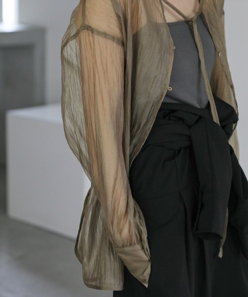 オーガンジー2WAYブラウス（シャツ/ブラウス）｜select MOCA（セレクト