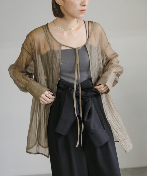 オーガンジー2WAYブラウス（シャツ/ブラウス）｜select MOCA（セレクト