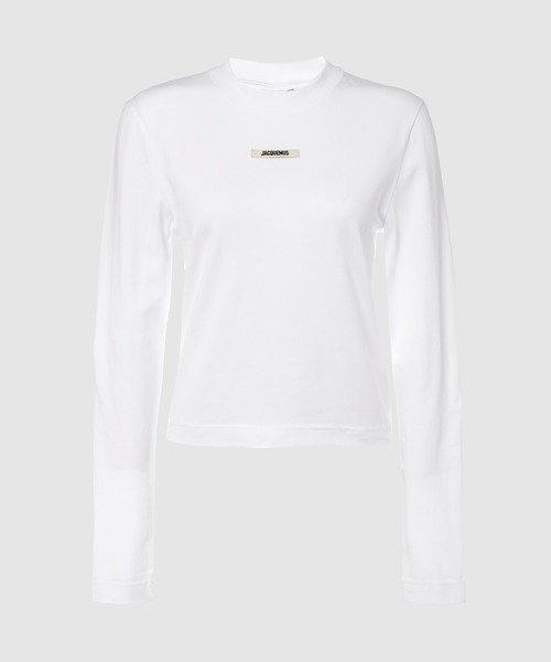JACQUEMUS（ジャックムス）の「LE TSHIRT GROS GRAIN - ML（Tシャツ/カットソー・レディース・ホワイト/ブラック・XS/S）」の2枚目の写真