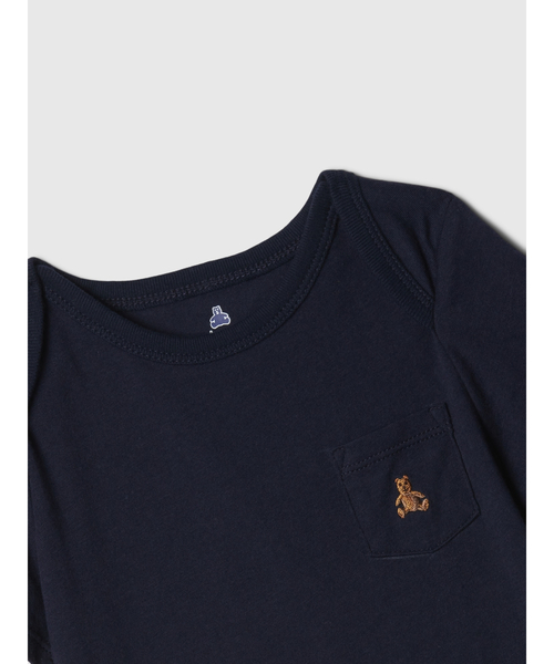 GAP（ギャップ）の「ポケット ボディスーツ (ベビー)（ロンパース・キッズ・グレー/ホワイト/ネイビー・18-24M/0-3M/6-12M/12-18M/3-6M）」の7枚目の写真