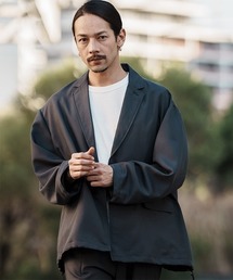 mj9770- TR裾袖絞りオーバーサイズテーラードジャケット