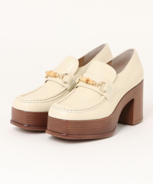 あしながおじさん(アシナガオジサン)の「厚底バンブービットローファー 1310219(ローファー・レディース・ブラック/アイボリー・23.0cm/23.5cm/24.0cm/24.5cm/22.5cm)」の3枚目の写真