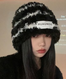 MAISON DE THERESE（メゾン ド テレーズ）の「配色ボーダー柄ボアニットハット（ニットキャップ/ビーニー・メンズ）」