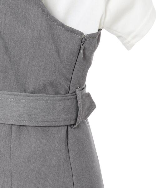 INGNI（イング）の「共ベルト付BOXプリーツジャンスカ（ジャンパースカート・レディース・ブラック/グレー・M）」の18枚目の写真