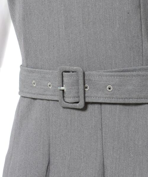INGNI（イング）の「共ベルト付BOXプリーツジャンスカ（ジャンパースカート・レディース・ブラック/グレー・M）」の19枚目の写真