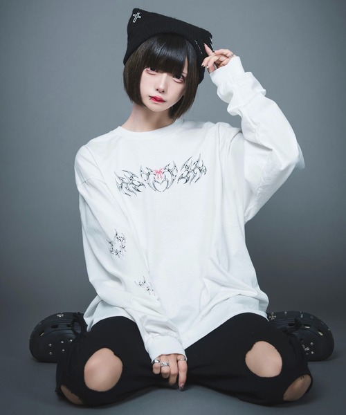 Hauls 悪魔ちゃんBIGロンTEE (ブラック)