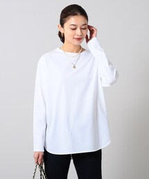 UNTITLED（アンタイトル）の「【コットン100／無地＆ボーダー柄】サイロプレミアム天竺 長袖Tシャツ（Tシャツ/カットソー）」
