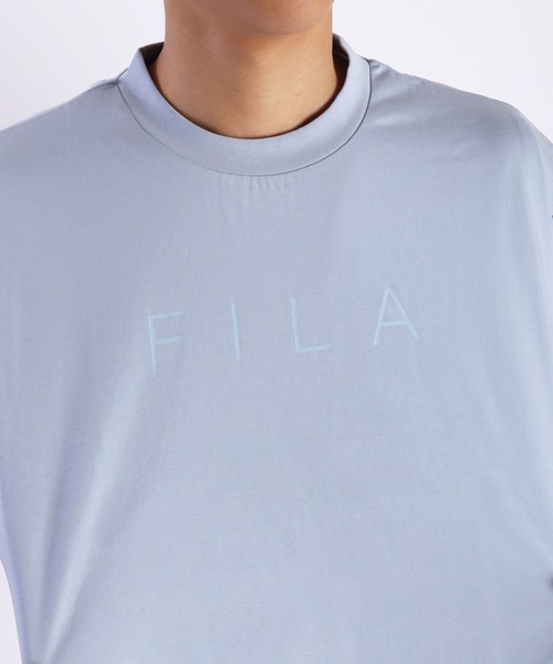 FILA（フィラ）の「FILA 接触冷感 ストレッチ リラックス 半袖Tシャツ（Tシャツ/カットソー・メンズ・オフホワイト/ネイビー/サックスブルー・M/LL/L）」の17枚目の写真