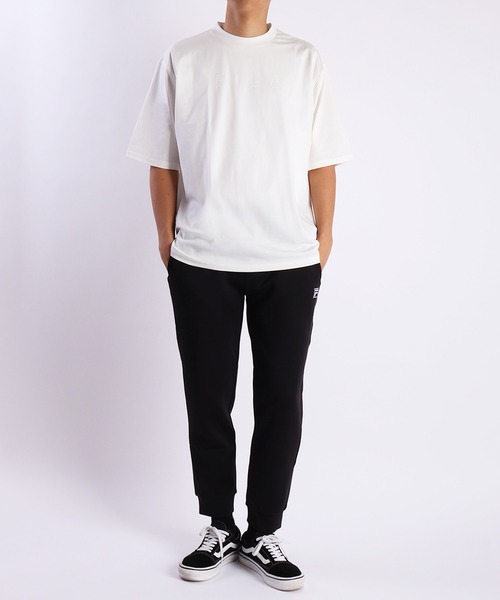 FILA（フィラ）の「FILA 接触冷感 ストレッチ リラックス 半袖Tシャツ（Tシャツ/カットソー・メンズ・オフホワイト/ネイビー/サックスブルー・M/LL/L）」の9枚目の写真