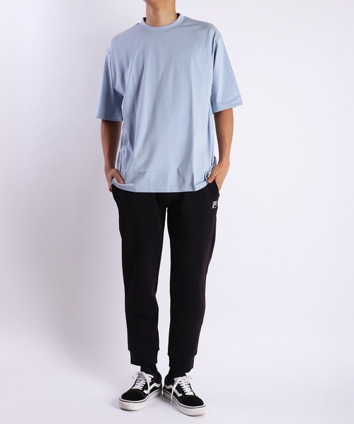 FILA（フィラ）の「FILA 接触冷感 ストレッチ リラックス 半袖Tシャツ（Tシャツ/カットソー・メンズ・オフホワイト/ネイビー/サックスブルー・M/LL/L）」の18枚目の写真