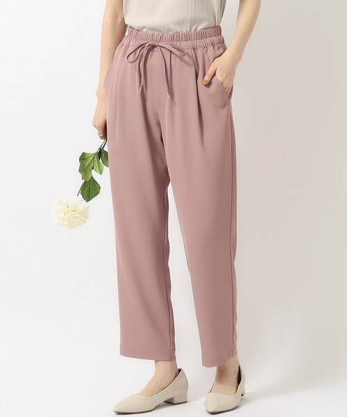 SHOO・LA・RUE（シューラルー）の「◆【SS-3L】さらさらぷるん イージーテーパードパンツ（その他パンツ・レディース・イエロー/ピンク系/カーキ/ブラック/ベージュ・05/04/01/10/02/03）」の5枚目の写真