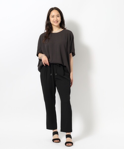 SHOO・LA・RUE（シューラルー）の「◆【SS-3L】さらさらぷるん イージーテーパードパンツ（その他パンツ・レディース・イエロー/ピンク系/カーキ/ブラック/ベージュ・05/04/01/10/02/03）」の10枚目の写真