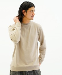 TCダンボールストレッチクルーネックプルオーバー