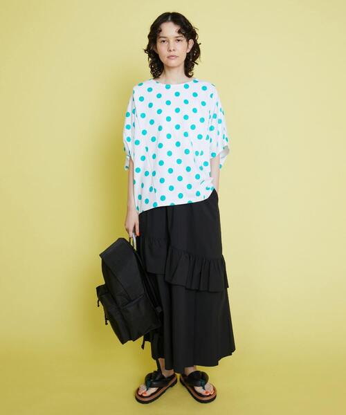 FRAPBOIS（フラボア）の「ドルマンタックT（Tシャツ/カットソー・レディース・ブラック系その他/ホワイト系その他/グリーン系その他/ブルー系その他・1）」の16枚目の写真