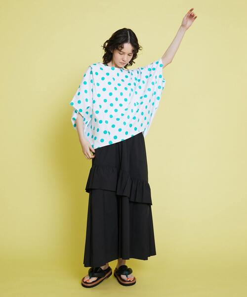 FRAPBOIS（フラボア）の「ドルマンタックT（Tシャツ/カットソー・レディース・ブラック系その他/ホワイト系その他/グリーン系その他/ブルー系その他・1）」の17枚目の写真