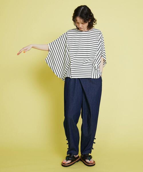 FRAPBOIS（フラボア）の「ドルマンタックT（Tシャツ/カットソー・レディース・ブラック系その他/ホワイト系その他/グリーン系その他/ブルー系その他・1）」の21枚目の写真